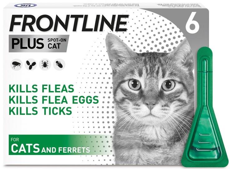 FRONTLINE PLUS Flea & Tick Treatment Cat 1, 3 and 6 Pipettes Pack