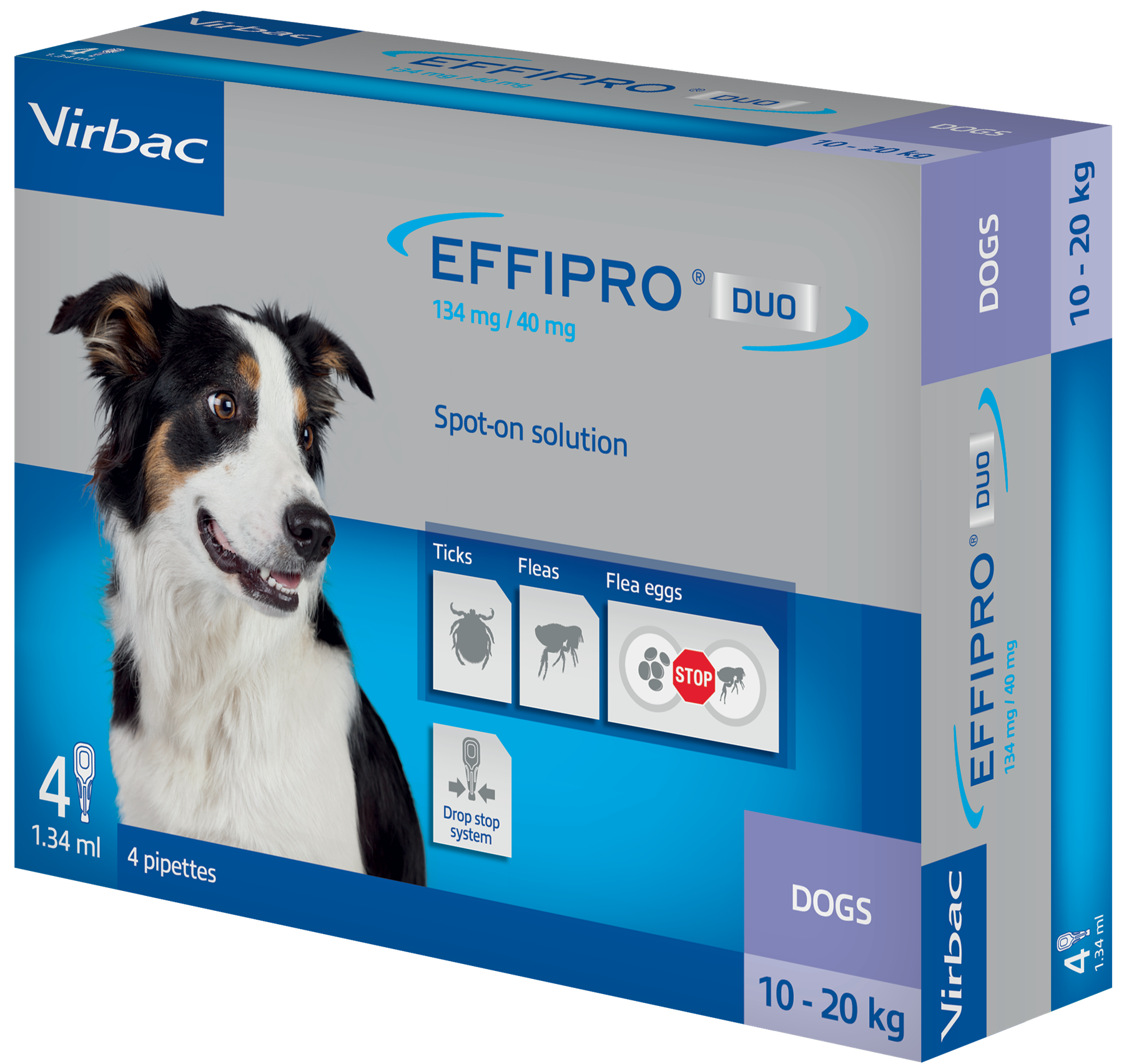 Effipro Duo Spot on Solutions For Cat S/M/L/XL Dog 4 Pipettes per Pack