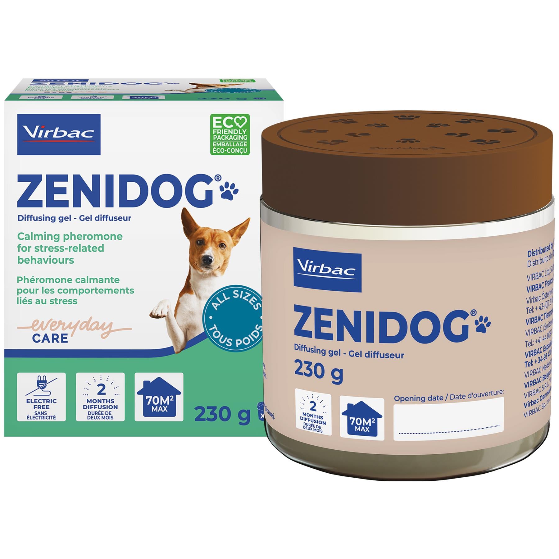 Virbac Zenidog Calming Gel Diffuser & Collar For Dogs Anxiety Stress Relief