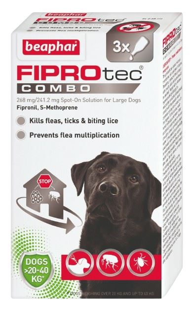 Beaphar FIPROtec COMBO Flea & Tick Spot-On for Large Dogs