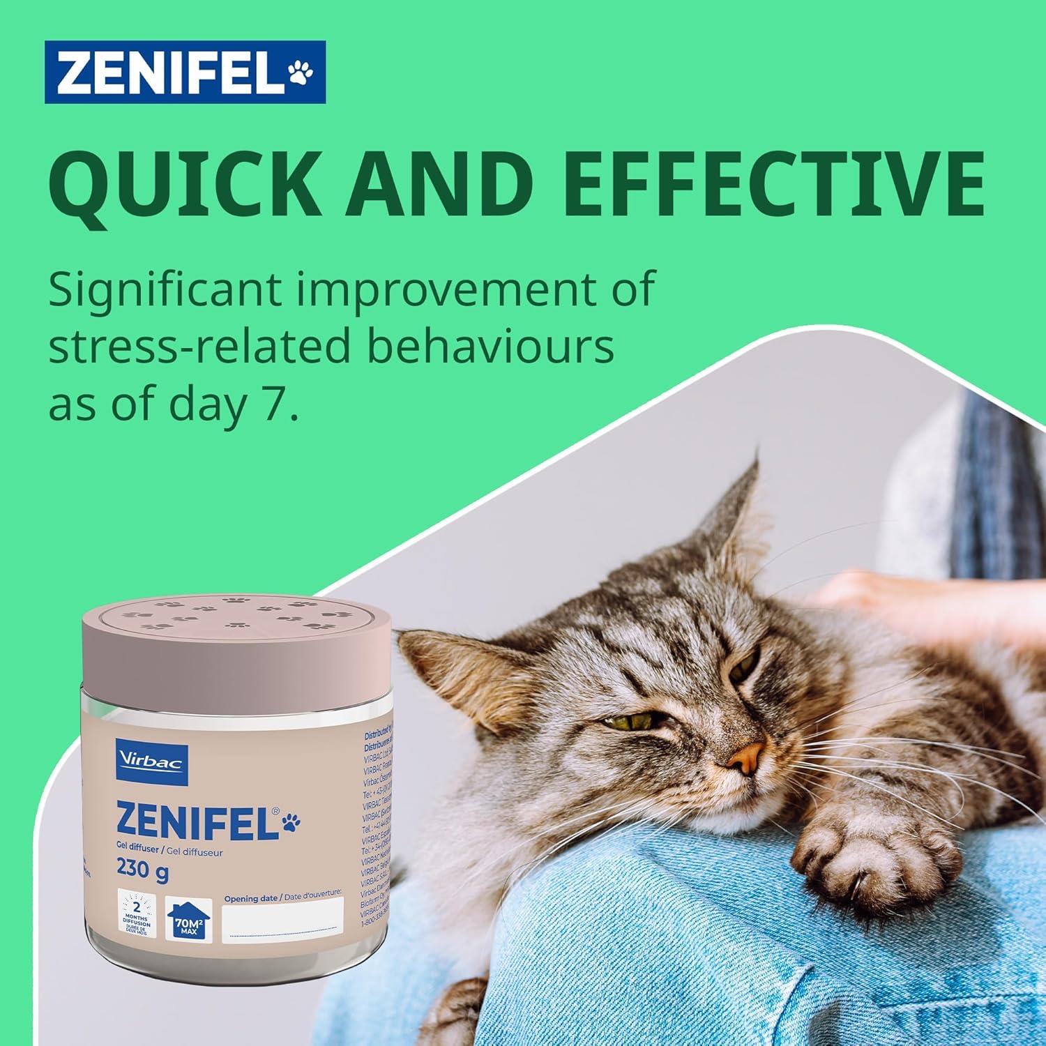 Virbac Zenifel Calming Gel Diffuser & Calming Spray For Cats Calming Pheromones Stress Relief