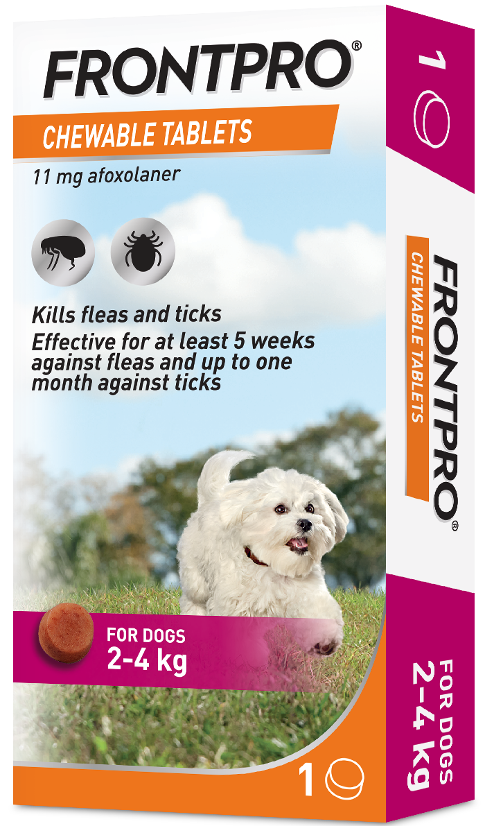FRONTPRO Flea and Tick Chewable Tablets for Dogs