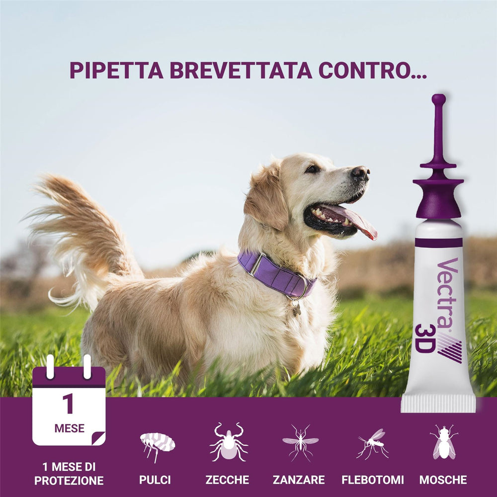 Vectra 3D Spot on Solution Flea, Ticks and Mosquito Repellent For Dogs, 3 Pipettes
