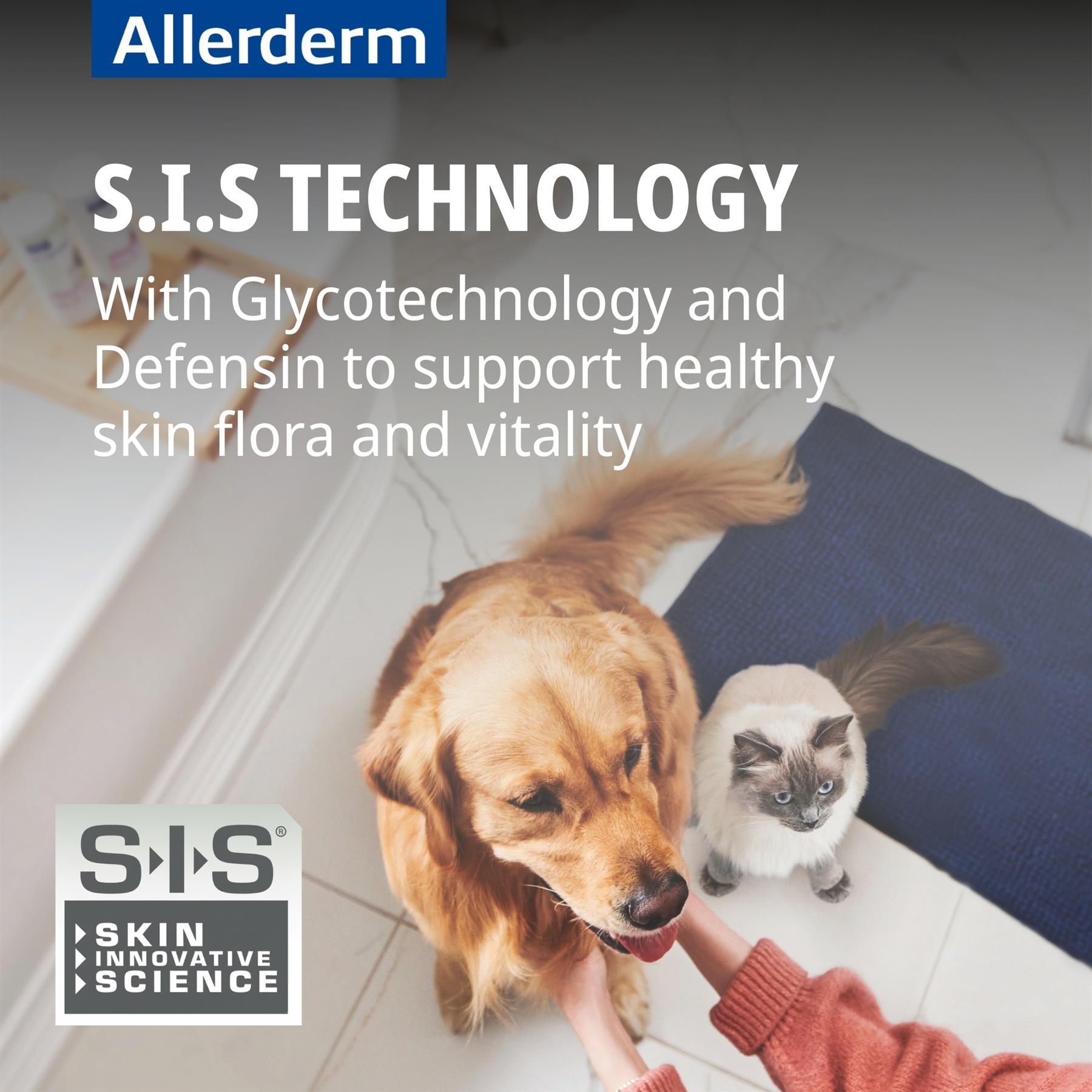 Virbac Allerderm Dry & Scaly Skin and Sensitive Skin Shampoo For Cats & Dogs 250ml
