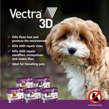 Vectra 3D Spot on Solution Flea, Ticks and Mosquito Repellent For Dogs, 3 Pipettes