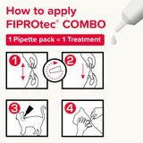 Beaphar FIPROtec COMBO Flea & Tick Spot-On Treatment for Cats, 1, 3, 6 Pipettes