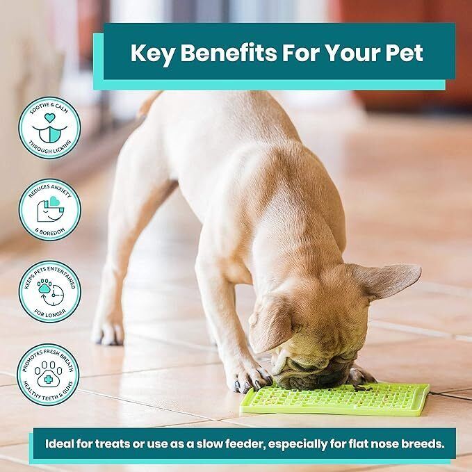 Lickimat Treat mats for Dogs and Cats Pets Enrichment Plates Pet Treat 3 Pack UK
