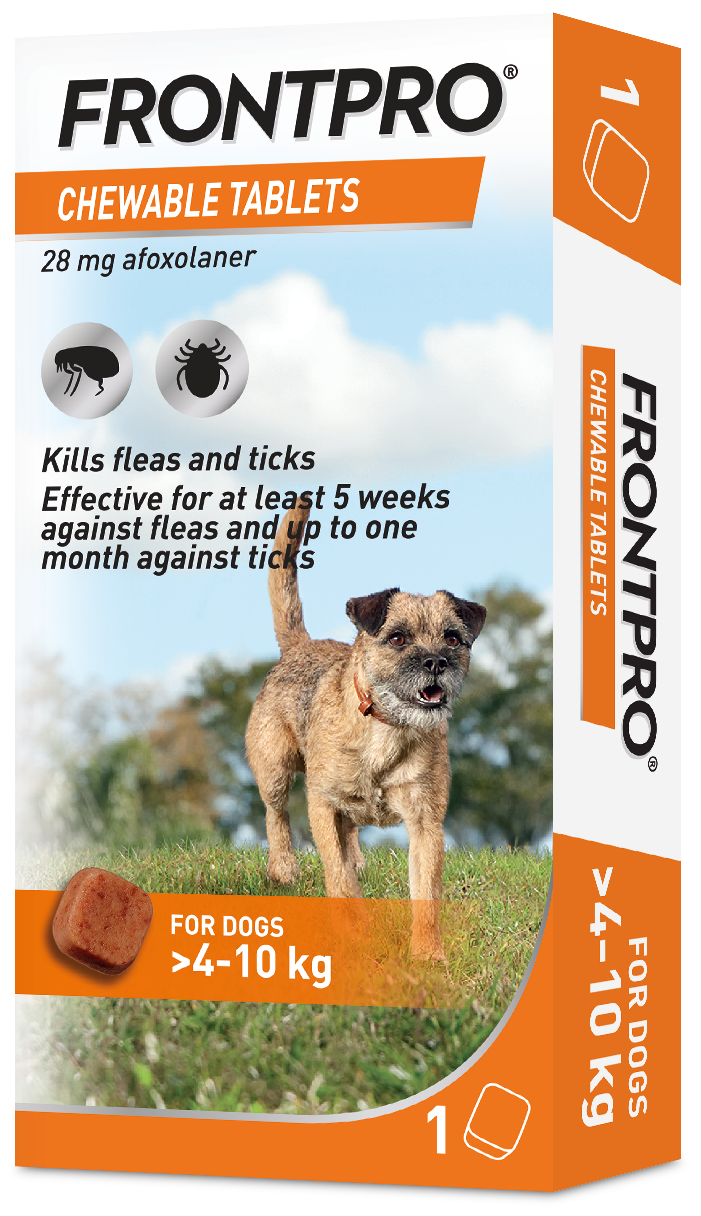 FRONTPRO Flea and Tick Chewable Tablets for Dogs