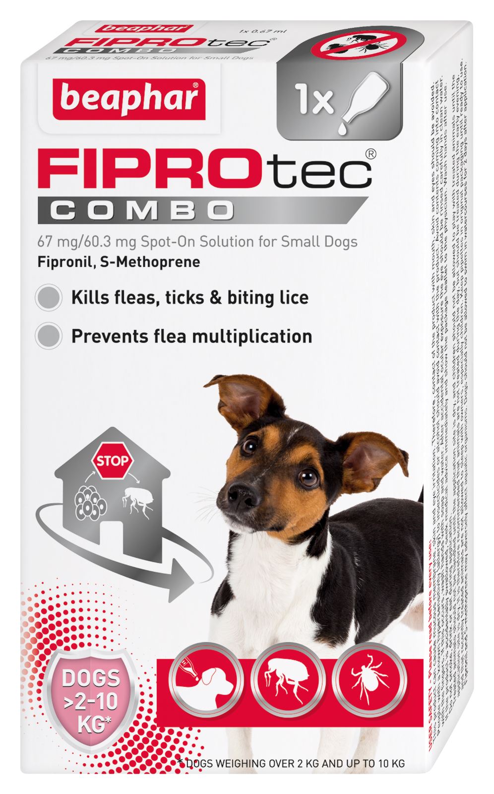 Beaphar FIPROtec COMBO Dog/Cat Flea and Tick Treatment Spot On Solution Effectiv