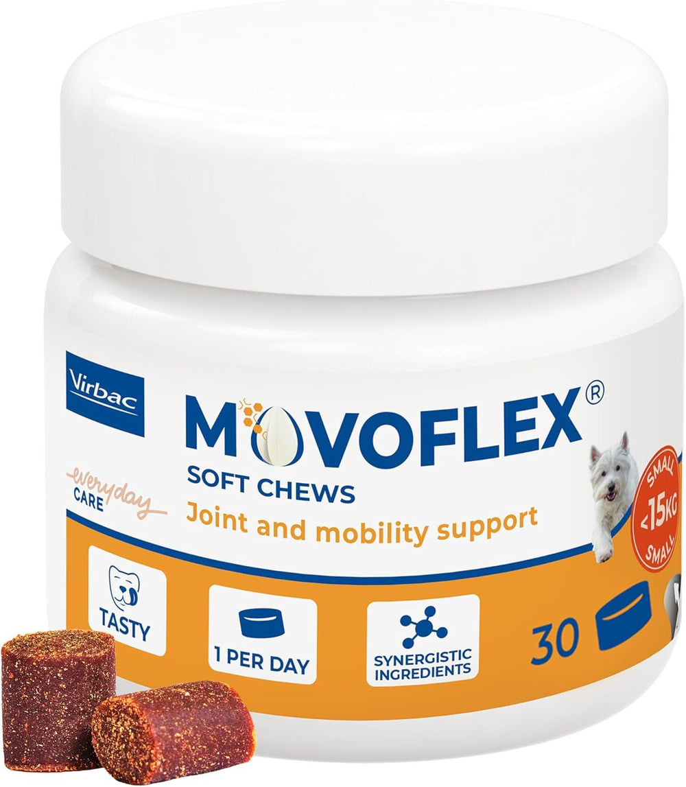 Virbac Movoflex Dog Joint Supplement Soft Chews For Flexibility & Mobility x 30