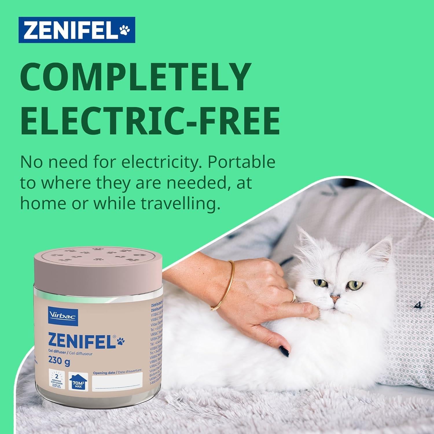 Virbac Zenifel Calming Gel Diffuser & Calming Spray For Cats Calming Pheromones Stress Relief