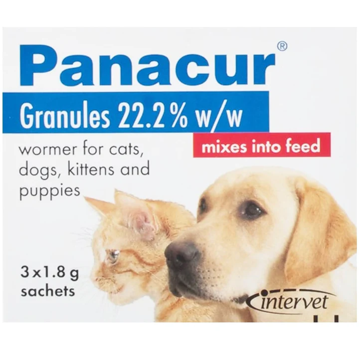 Panacur 22% Granules Treatment for Worms in Dogs & Cats
