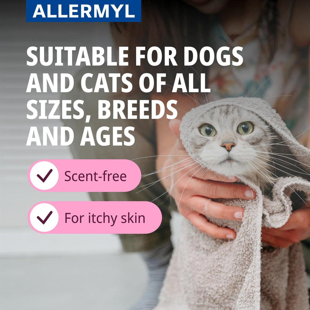 Allermyl Shampoo for Cat & Dog Sensitive or Itchy Skin