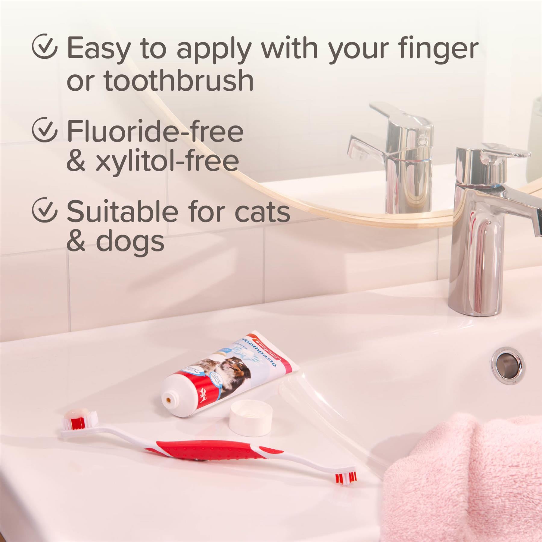 Beaphar Toothpaste Toothbrush Pet Dental Care Kits For Dogs & Cats UK