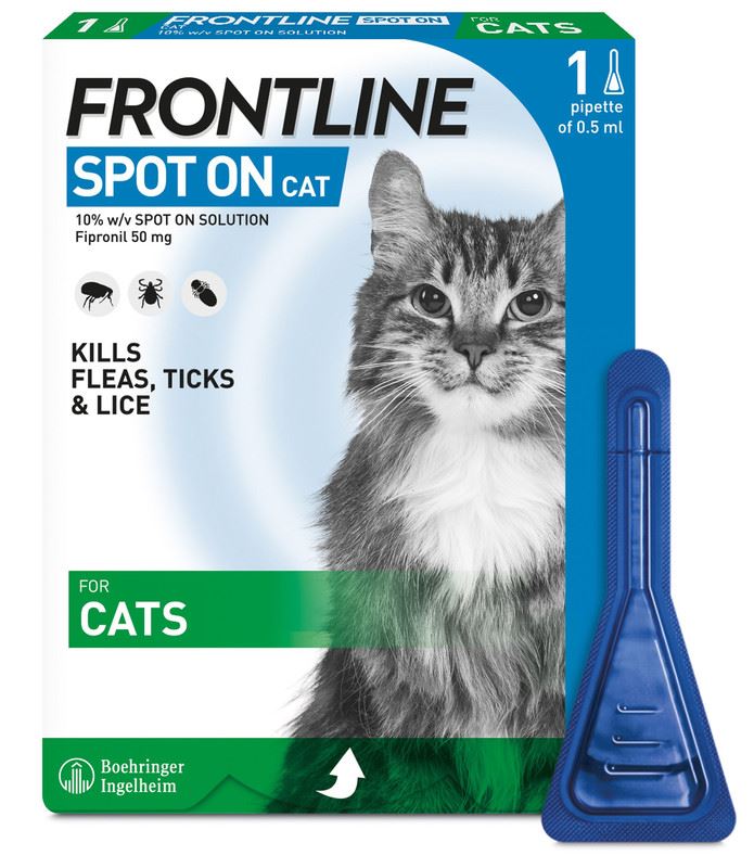 FRONTLINE SPOT ON Flea & Tick Treatment for Cat, Small, Medium and Large Dog 1, 3, 6