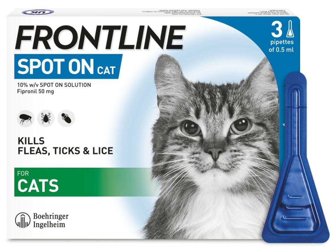 FRONTLINE SPOT ON Flea & Tick Treatment Cat 1, 3 and 6 Pipette Packs