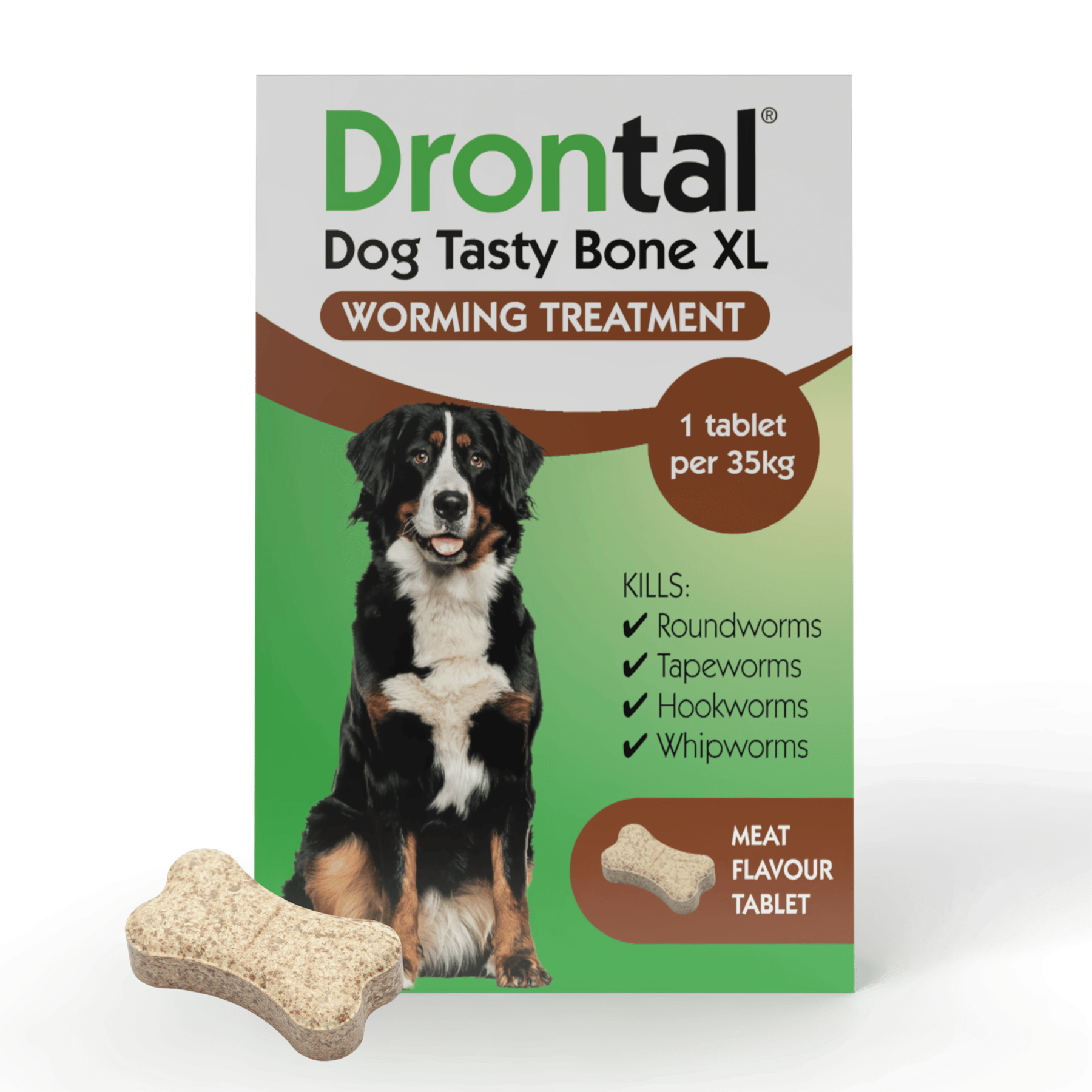 Drontal Tasty Bone XL Wormer Tablets for Large Dogs (Over 20kg)